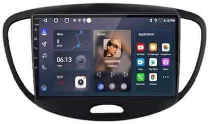 Wireless Autoradio 2 Din Bluetooth Compatibile per Hyundai i10 2007-2013 Android Carplay Navigazione Radio Lettore Video, Telecamera Posteriore, 8 Nucleo 8G+256G