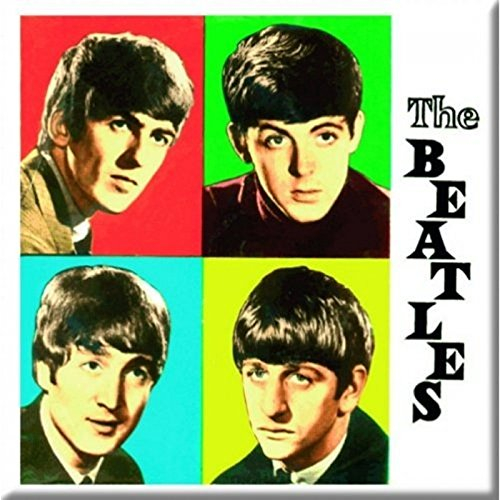 Beatles Four Colours (square) Songtrack steel fridge magnet