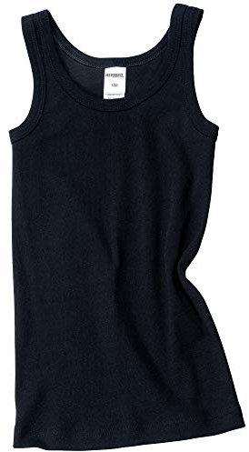 HERMKO 2800 Jungen Unterhemd aus 100% Bio-Baumwolle Knaben Tank Top, Farbe:schwarz, Größe:116