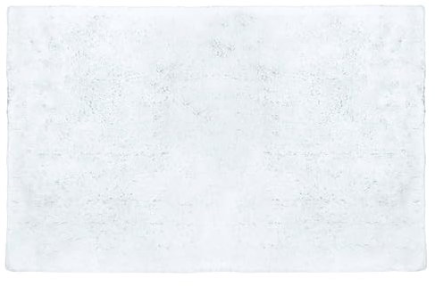 Allure Hotel Bath Mat Non-Slip, 100% Cotton, Extra Thick Deep Pile, Anti-Viral, Washable, 50cm x 80cm (White)