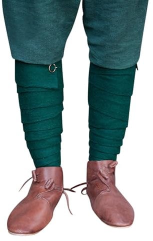 Burgschneider - Wollwadenwickel Aki - Grün (Standard, für Damen & Herren, Wolle) Historisch - Early Medieval, Viking