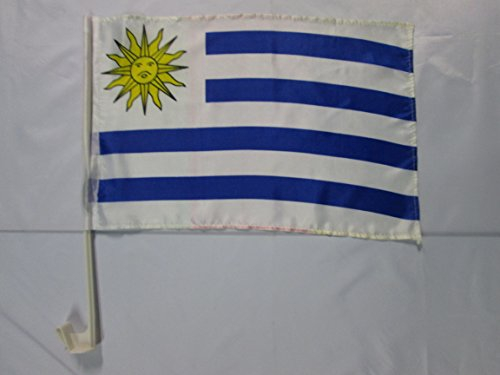 AZ FLAG Bandiera per Auto Uruguay 45x30cm - Bandierina da Auto Uruguaiana 30 x 45 cm, Car Flag