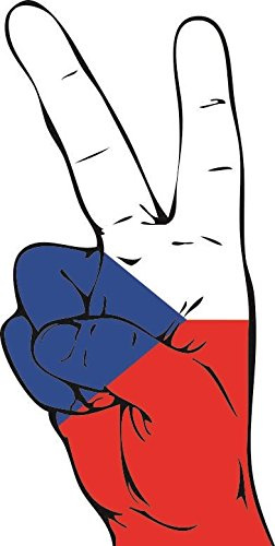 U24 Aufkleber Peace Finger Tschechien Autoaufkleber Sticker