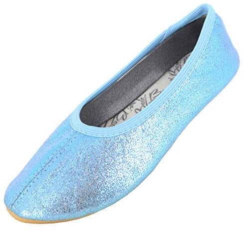 Beck Mädchen Basic Glitzer Gymnastikschuhe, Blau, 35 EU