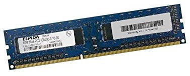 Elpida 4GB RAM desktop PC EBJ41UF8BCF0-DJ-F DDR3 PC3-10600U 1333Mhz 2Rx8 1.5v CL9