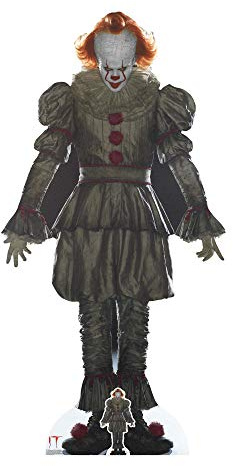 Star Cutouts SC1392 Pennywise IT Lifesize Cardboard Cutout – Horror Movie Decoration, Halloween Display & Collector Standee