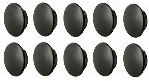 10X BOUCHON PLASTIQUE ROND NOIR 2.5MM A 25MM CACHE VIS TROU CAPUCHON MEUBLE PROTECTION (d=25 x D=30 x L=5)