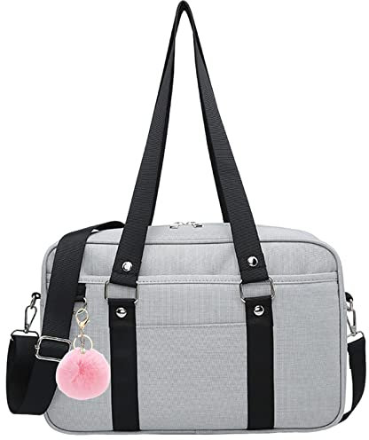 Puyang Girl Jk Laptoptasche, 39,6 cm (15,6 Zoll), große japanische Schule, Leinen, Handtasche, grau, Large