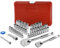 EPAuto 46 Pieces 1/4-Inch and 3/8-Inch Drive Socket Set with 90 Tooth Reversible Ratchet