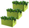 Mintice 3Pcs Reusable Large Plant Grow Bag Vegetable Planting Growing Bag Rectangular Fabric Breathable Planter Container Pots Home Garden for Flower Potato Tomato Carrot Green (40 * 30 * 20cm)