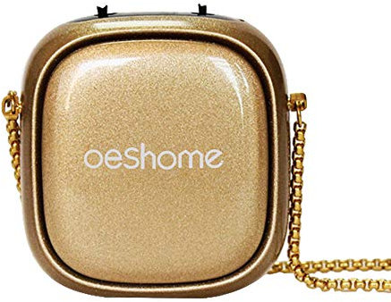 CAOXN Wearable Air Purifier Necklace, Mini Portable USB Charging Negative Ion Generator Low Noise Air Freshener Eliminating Formaldehyde Second Hand Smoke Odors,Gold