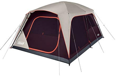 Coleman Skylodge 10-Person Family Tent, Weatherproof XL Tent with Rainfly & Room Divider, Fits 4 Queen-Sized Airbeds, Made of PFAS-Free Materials