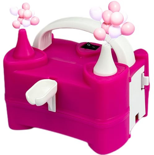 Elektrische Ballonpumpe, (220-240V 400W) Intelligenter 2 Modus Luftballonpumpe with Doppeldüse, Luftballon Pumpe für Party, Geburtstagsfeier, Hochzeit, Outdoor-Camping