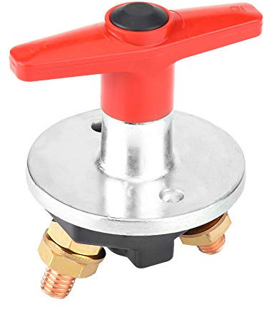 Interrupteur de coupure de batterie à clé fixe de voiture 300A 12V-60V isolateur d'alimentation noir + rouge universel pour voiture Interrupteur de déconnexion de batterie à clé