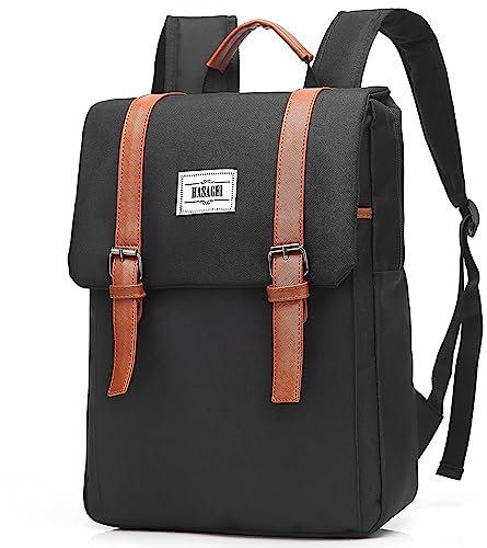 HASAGEI Mochila Mujer para 15.6 Portatil Mujer Mochila Vintage Casual Mochilas Hombre para Portátiles y Netbooks Bolso Universidad Mochilas Oxford de tres Capas con Cinturón