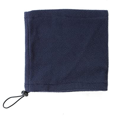 JRC Everest Scaldacollo Unisex 100% Pile antipilling Coulisse per Regolazione Accessorio Sportivo Taglia Unica - Confezione da 5 pz. (Blu Navy)
