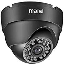 maisi 2MP HD CCTV Security Dome Camera AHD 1920x1080p Pixels, Plastic Housing, Add-on Wired Cam for DVR Video Surveillance System, Indoor Use Only
