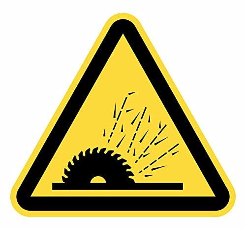 Warnschild, selbstklebend, Partikelprojektion, Aufkleber, dreieckig, gelb, Warnsignal (4 cm, Partikelprojektion)
