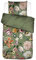 ESSENZA Bettwäsche Filou Forest Green Satin Blumen Blüten Dahlien Tulpen Floral Geblümt Sterne Waldgrün Grün, Größe:155 cm x 220 cm