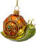 SIKORA Weinbergschnecke besondere Weihnachtskugel Glas Christbaumschmuck Deko Figur Weihnachten Anhänger Ornament - Meisterstücke - BS747