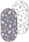 JMITHA Baby Matratzenschoner Spannbettlaken, 2er Sets Spannbetttuch für Kinderwagen Beistellbett Wiege und Stubenwagen -100% Baumwolle Matratzenschutz Spannbetttücher (Set 7)