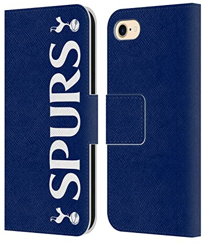 Head Case Designs Officially Licensed Tottenham Hotspur F.C. SPURS Badge Leather Book Wallet Case Cover Compatible With Apple iPhone 7/8 / SE 2020 & 2022