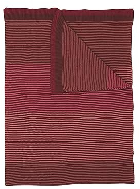 Pip Studio Blockstripe Tagesdecke gestrickt Throw pink 130x170cm (1 Stück)