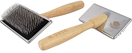 Furzone Zupfbürste, Hundebürste, Haustierbürsten, Sanfte Harte Nadelbürste – Haarentferner zum Entwirren, Fell- und Unterfellpflege, Kammwerkzeug für Hunde – Größe M