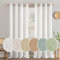 MIULEE Gardinen Vorhänge mit ösen Voile Vorhang kurz Modern Leinenoptik Halbtransparent Ösenvorhang für Wohnzimmer Kinderzimmer Raumteiler 2er Set Linen Weiß 225x140 cm