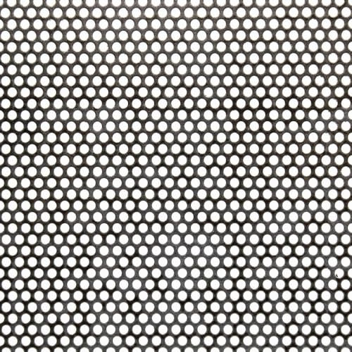 Mild Steel Perforated Sheet Metal Round & Square Hole | 500 x 500mm (50 x 50cm) Panels Hole Metal Mesh Sheet Plate (1mm Round 2mm x 1.5mm)