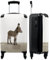 NoBoringSuitcases.com® Koffer Handgepäck - Kabinentrolley, Leichtgewicht, 4 Rollen, mit Eselmotiv, Zahlenschloss, UV-beständig, 55cm-35cm-20cm