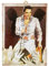 KUSTOM ART Bild im Vintage-Stil, Serie berühmter Schauspieler Elvis Presley, Druck auf Holz, 18 x 25 cm.