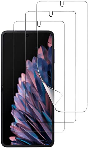 carinacoco 3 Pack Elastic Skin Screen Protector for OPPO Find N2 Flip, Soft TPU Full Coverage HD Clear Anti-Scratch No Bubbles Self-Healing Screen Protector with Installation Alignment Tool