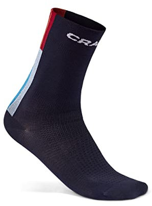 Craft Sportswear Unisex ADV Endur Fahrradsocken | Fahrradsocken für Damen und Herren | Crew-Länge, Blaze-Multi, Large