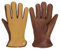 OLSON DEEPAK Cowhide Leather Gloves for Men&Women,Brown Moterbike Leather Gloves,Thorn Proof Garden Work Gloves,Outdoor Camping leather gloves (Medium, Brown and Yellow)