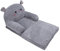 SEAFRONT Cartoon Kinder Klapp Sofa Bett Boden Matratze 2 In 1 Cartoon Faul Sofa Kinder Couch Rückenlehne (37 cm x 51 cm, Grau)