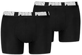PUMA Boxer Boxershorts Men Herren Everyday Unterhose Unterwäsche 2er Pack, Farbe:001 - Black, Bekleidungsgröße:S