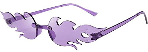 Lpitoy Modefeuer Flamme Sonnenbrille Für Frauen Männer Goth Ohne Sonnenbrille Trendy Eyewear Halloween Party Brille