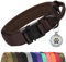 Joytale Taktisches Hundehalsband mit Griff Halsband Hund 3.8 cm Breit Hundehalsband für Große Hunde Verstellbar aus Nylon, Braun, XL