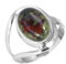 Jeweloporium 925 Silber Ringe für Frauen Mehrfarbig Natürlich Drachenblut-Jaspis Edelstein Boho Silber Ringe Größe 60(19.1) Freundschaftstag Geschenk Handgefertigt Schmuck