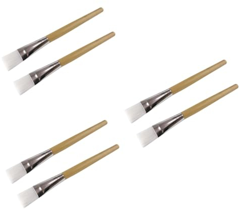 DOITOOL 3sets Facial Mask Applicator Brush Wooden Handle Skin Care Diy Beauty Tool Comfortable Grip 2pcs*3