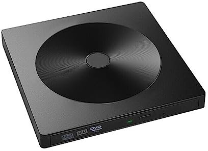 QITHRAN External CD DVD Drive USB3.0 and Tyoe-C DVD Burner High Speed Data Transfer Compatible with Laptop Notebook Windows98/ SE/ME/2000