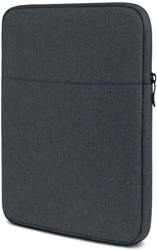 moex Tablet Case for Google Pixel Tablet Bag with Zip and Compartment for Accessories, Nylon Fabric Sleeve Soft Padded, Protective Case Minimalist Dash Case, Anthracite