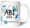 GRAVURZEILE Bedruckte Tasse mit Spruch - Abi - Personalisiert mit Namen & Jahr - Weil ich's einfach drauf hab! - Spülmaschinenfest - Geschenk zum Abschluss für Jungen & Mädchen - Farbe: Weiß