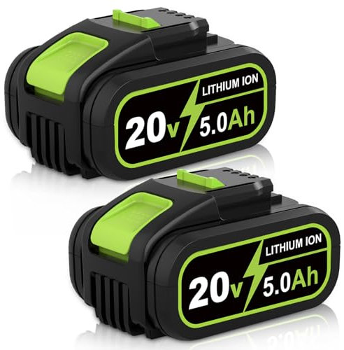 2 pezzi 5000mAh batteria di ricambio per Worx batteria 20V 5.0Ah per Worx batteria WA3553 WA3556