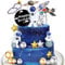 22Pcs Astronaut Weltraum Kuchen Toppers Weltraum Kuchen Dekorationen Weltraum Themed Party Supplies Astronaut Figurines Planet Rocket Sterne und Perle Kugeln DIY Kuchen Toppers für Kinder Geburtstag