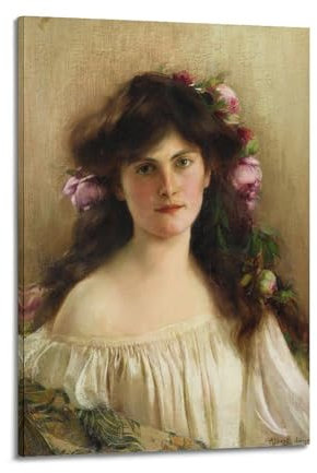 Albert Lynch, ein Portrait einer Jungfrau, Kunstdrucke, Vintage-Kunst, Leinwand-Wandkunst, berühmte Kunstdrucke, Poster, dekorative Malerei, Leinwand, Wandposter und Kunstdruck, moderne