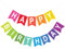jijAcraft Vorgefädelt Happy Birthday Girlande: 16 × 20 cm Bunt Papier Geburtstags Girlande Kinder, Groß Happy Birthday Banner, Happy Birthday Wimpelkette für Geburtstagsparty
