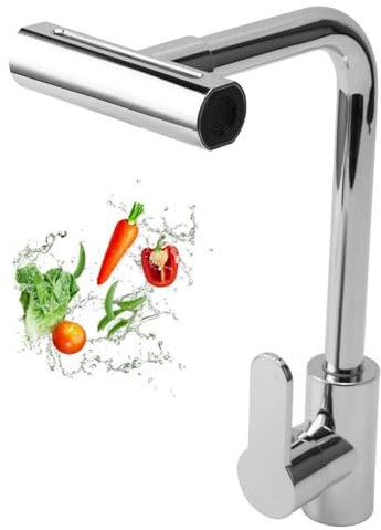 Buithafu Grifo mezclador para fregadero de cocina, grifos de cocina con rociador extraíble, grifo mezclador giratorio para fregadero de cocina, grifo mezclador de cocina con 4 modos Spary, grifo