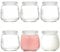 MEETOZ Lot de 6 mini bouteilles en verre de 300 ml avec couvercle en plastique pour yaourt, pudding, lait, gelée